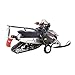 Black Ice Snowmobile Dolly Cart, Hoist & Lift with Large Pneumatic Wheels