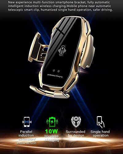 image for KMI CHOU A5 Phone Holder for Car,Automatic Clamping IR Intelligent Wir