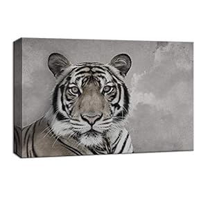 Canvas Wall Art Wild Life Tiger Painting Artwork for Home Decor Framed - 12x18 inches
