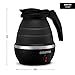 Gourmia GK360 Travel Foldable Electric Kettle - Fast Water Boiling - Food Grade Silicone - Small, Collapsible, Portable - Boil Dry Protection - .8 Qt - 110/120v - 820W (Black)