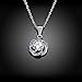 Gaosa Fashion 18 inches Zircon Silver Plated Necklace