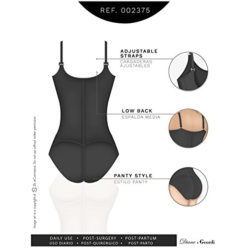DIANE & GEORDI 002375 Slimming Body Shaper for Women | Fajas Colombianas Black