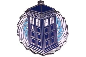 Doctor Who Tardis Police Box Enamel Pin New Unused blue turn PatBX
