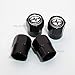 UATUO Universal Hexagon Shape for Scion Logo Emblem Car Wheels Tire Air Valve Caps Stem Dust Cover (Black Caps)
