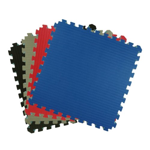 Greatmats MMA BJJ Interlocking Foam Tiles 2x2 Ft x 1.5 Inch for Home Grappling Jiu Jitsu Dojo Judo Karate Mats Floor Flooring, 10 Pack (Black/Gray)