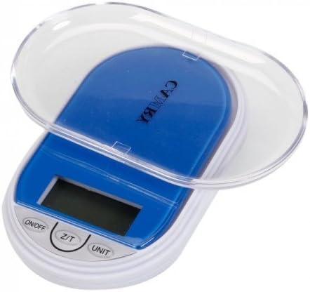 CAMRY ELECTRONIC POCKET SCALE PRESET COUNTER 0.01g ACCURACY 100g CAPACITY BLUE