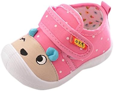 Starxin Toddler Infant Kids Baby Boys Girls Cartoon Anti-slip Shoes Soft Sole Squeaky Sneakers (Pink, Age:3~6M)