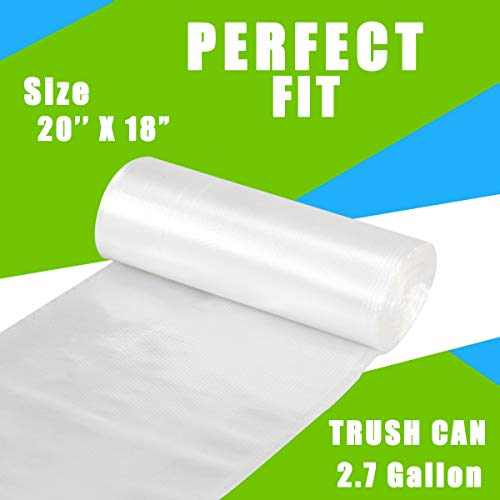 Homsolver Trash Bags, Garbage Bags 4 Gallon Large Tall Kitchen Drawstring Strong Multipurpose White Bags for Trash Can Garbage Bin (200 Pcs) - Thumbnail 2