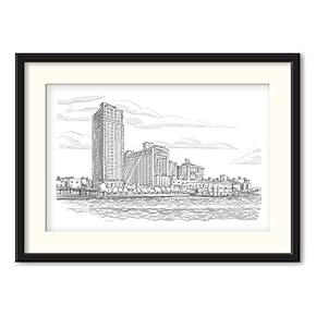 Black Paper Framed Canvas Wall Art for Living Room, Bedroom Black and White Structure Canvas Prints for Home Decoration Ready to Hanging - 23x31 inches