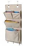 Over the Door Magazine Storage Pockets Hooks Books Organizational Back to School Office Home, 14'W x32