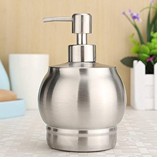 Kurelle Stainless Steel Soap Dispenser Pump, Anti bacterial, Rust proof Soap and Lotion Dispenser for Bathroom, Refillable Liquid Hand wash, Shampoo and Conditioner Dispenser, Silver, 500 ml