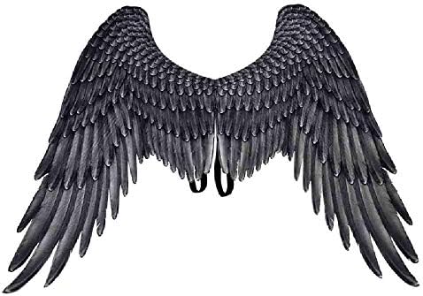 OLUYNG 1pc Beautiful Soft Adult Women man Cosplay Costume Black and White Angel Wings for Halloween Christmas Unisex Oversized
