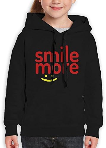 Teen Hooded Sweater Cotton NeutralGA Ball Roman Atwood Smile More European and American Personality Sweater Cotton Series Black M