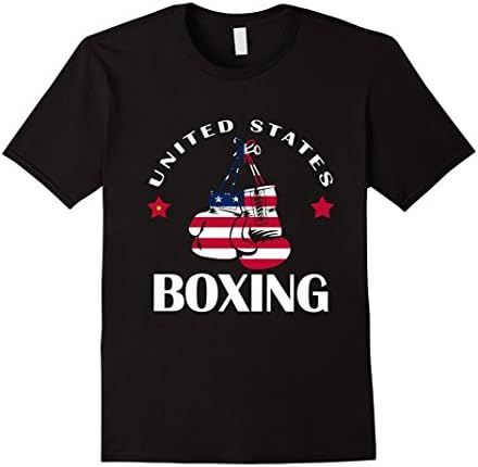 Men's United States Boxing T-Shirt USA Boxer's Tee 2XL Black