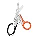 LEATHERMAN, Raptor Emergency Response Shears with Strap Cutter and Glass Breaker, Black-Orange with Utility Holster (FFP)