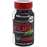 TWINLAB - Yohimbe Fuel 8.0 Dietary Supplement, High Potency Yohimbe Bark Extract for Maximum Energy, 50 Capsules
