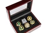 HASTTHOU Set of 6 Green Bay Packers Championship Ring by Display Box Set (with Box)