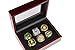 HASTTHOU Set of 6 Green Bay Packers Championship Ring by Display Box Set (with Box)