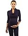 PattyBoutik Mama Cowl Neck Maternity Top (Navy Blue Medium)
