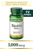 Nature's Bounty Biotin 5000 mcg, 72 Softgels