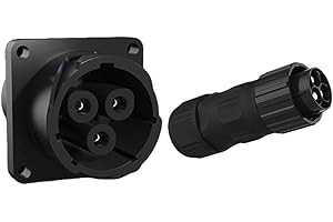 3-pin 80A 600V Waterproof Circular Connector, M-28 3 Pin Quick Aviation, Nylon V-0 Flame Retardant, IP67 High Current Connect