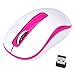 Perman Portable Mini 2.4GHz 1600DPI Wireless 3 Buttons Optical Mouse Mice with USB Receiver for Computer PC Laptop Notebook Pink