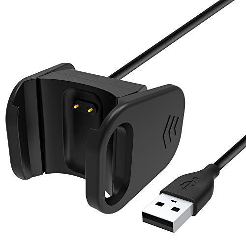 CAVN 2 Pack Charger Cable Compatible with Fitbit Charge 3, Replacement USB Charging Cable Cord Clip Dock Accessories Adapter for Charge 3 / Charge SE Smartwatch 2018