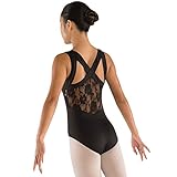 DanzNmotion by Danshuz Girl's Lace Back Straps Leotard - 2403c