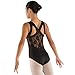 DanzNmotion by Danshuz Girl's Lace Back Straps Leotard - 2403c