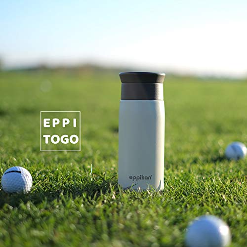 eppikan eppiToGo Edelstahl Thermobecher- Isolierbecher, Kaffee-to-go Becher, 350 ml, 500 ml Travel Mug, Autobecher, auslaufsicher mit hygienischer 360°-Trinköffnung (Powder Green, 500 ml) – Bild 8