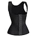 Women's Slimming Body Shaper Mesh Compression Vest with Girdle Tummy High Control (2XL, Black)
