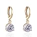 Round Crystal 18k Gold Plated Earrings Stud Women Dangle earrings Earnuts Gs0461 (GS0461-4)