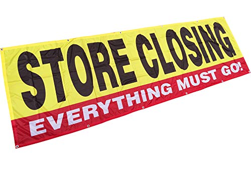 4Less3x10 Ft Store Closing Everything Must GO Banner Vinyl Alternative Store Sign - Fabric yb