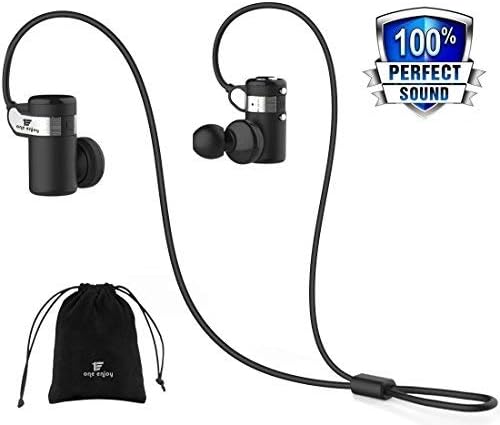 Bluetooth Headphones One Enjoy Wireless Earbuds Sports Best Running Earphones Hi-Fi Stereo Noise Cancelling Sweatproof for Gym Workout Exercising Fashionable In Ear Headsets Computer iphone Android ?Black?