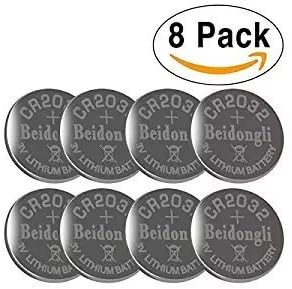 CR2032 3v lithium battery button coin cell battery for watches calculators led candles (8pack), Silver, CR2032(8pcs) - Image 3