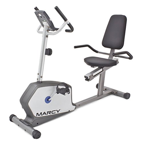 Marcy Recumbent Exercise Bike with Adjustable Seat and 8 Resistance