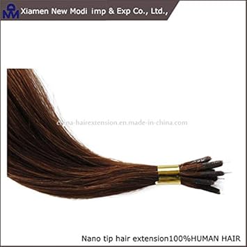 Amazon Com Newmodi Nano Tip Human Hair Extension Brown Hair