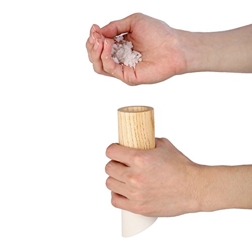 Wooden Pepper Grinder Salt And Pepper Grinder Set Adjustable Ceramic Grinder Holiday Gifts kitchen Accessories Spice Glass Salt And Pepper Shakers (2 PCS) With 2 Free Silicone Brushes