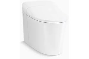 KOHLER 77795-0 Eir Comfort Height One-Piece Intelligent Toilet, Elongated Seat and Dual-Flush, White