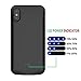 Euhan iPhone X/10 Battery Case, 4000mAh Rechargeable Power Charging Case for iPhone X /10 (5.8 inch) Extended Battery Pack Protective Ultra Thin Charger Case,Compatible with Wire Headphones (Black)