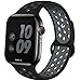 EXCHAR Sport Band Compatible with Apple Watch Band 44mm 42mm Breathable Soft Silicone Replacement Wristband Women and Man for iWatch Series 4 3 2 1 Nike+ All Various Styles M/L Black-Grey