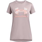 Under Armour Girls Tech Print Big Logo Short Sleeve Crew