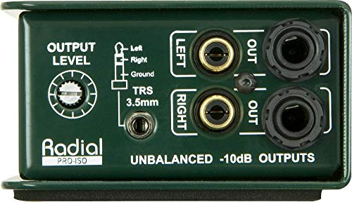 Radial Engineering PRO ISO Stereo Line Isolator +4dB to -10dB with Radial Transformer (Certified Refurbished)