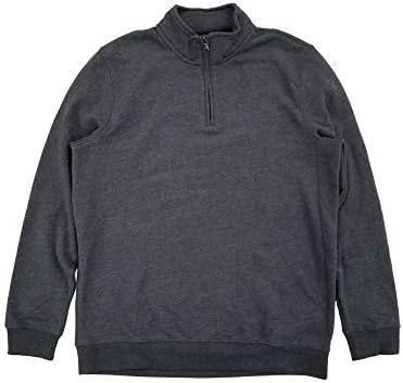 Croft \u0026 Barrow Mens Gray Fleece Quarter 