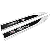 Deselen - EBS-BT01 - Emblem Chrome Motion Blade Side Mark Metal Lappet Decals Labeling Car Stickers for Escalade ATS SRX XTS CTS, Pack of 2