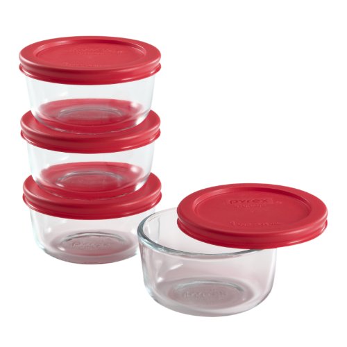 Pyrex Simply Store 8Piece Glass Food Storage Set (4 vessels and 4 lids