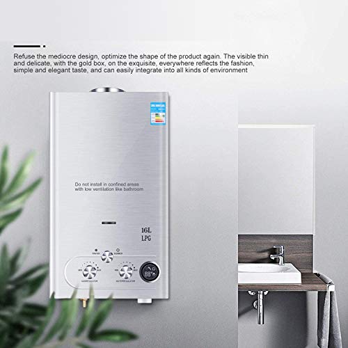 Botabay Tankless Water Heater 16L 4.3GPM Outdoors Propane Water Heater