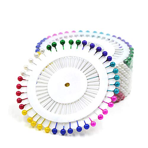 480PCS Colorful Pearl Head Pin Set - 40mm Round Jewelry Pin for Wedding, DIY Dressmaking, Craft, Sewing, Decorations, Floral Corsage Bouquet, Quilting Mark