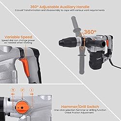1-9/16" SDS-Max Heavy Duty Rotary Hammer Drill with