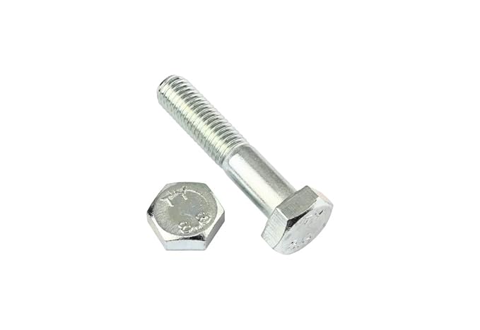 5 Stk Sechskantschraube mit Schaft - DIN 931 8.8 M7 x 60 verzinkt